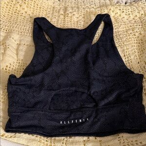 AllFenix Black High-Impact Racerback Sports Bra